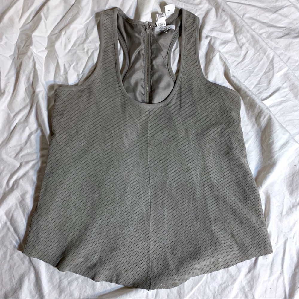 EUC Parker Genuine Suede Leather Racerback